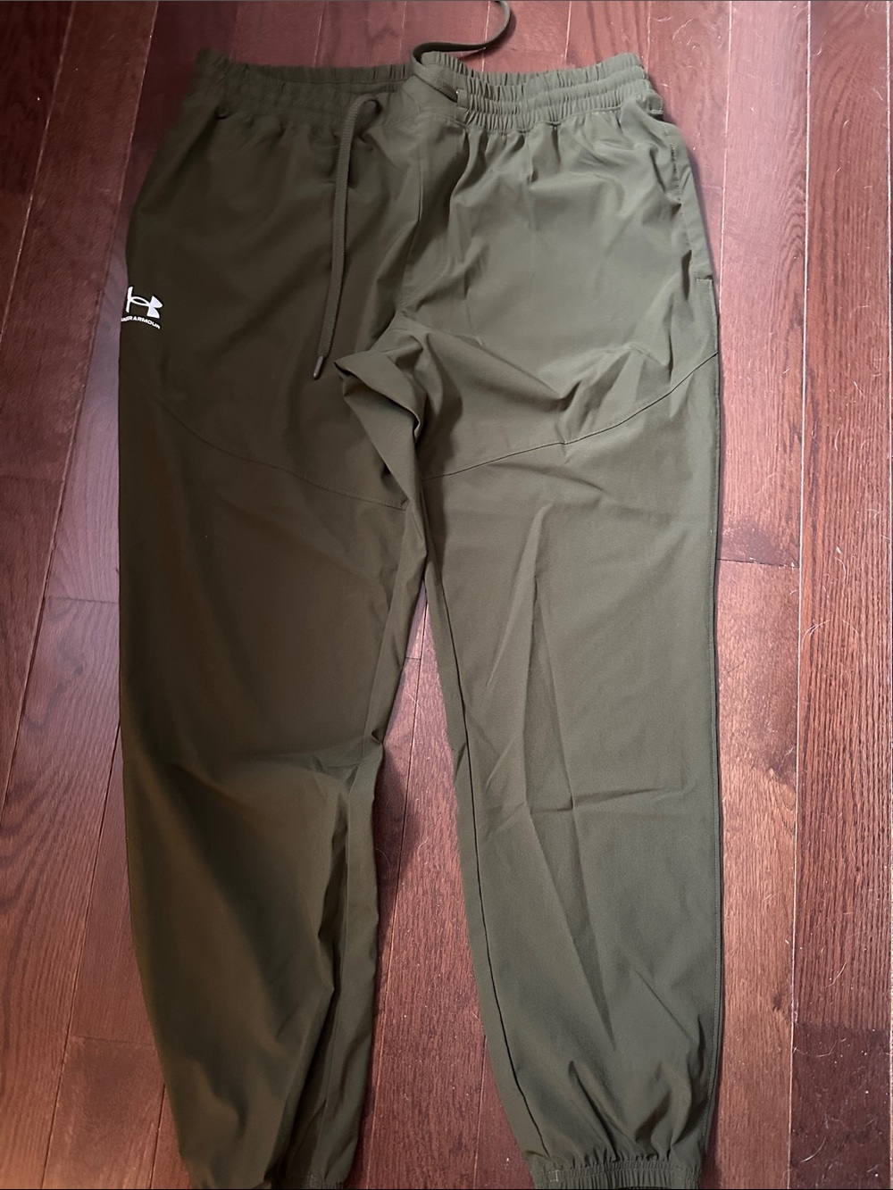 Under Armour Men's Olive Jogger Pants - Drawstring Athletic Track Pants